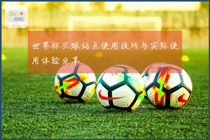 世界杯买球站点使用技巧与实际使用体验分享